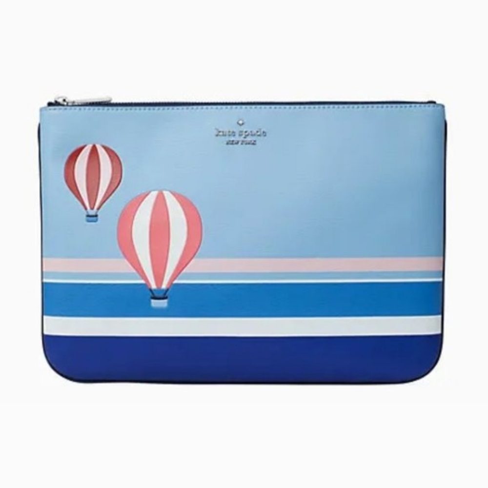 Kate Spade Up, Up & Away Hot Air Balloon Clutch/Makeup Bag